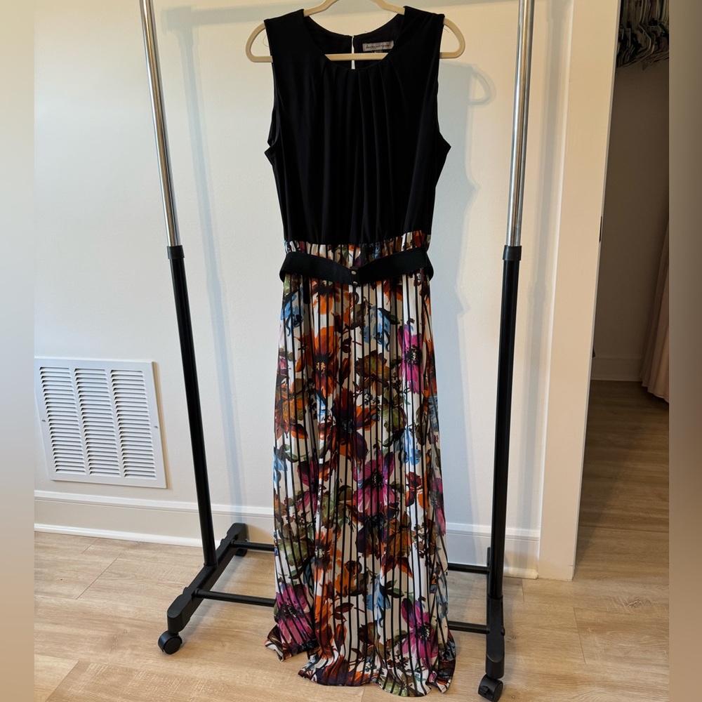 Summer Maxi Dress with Stretchy Belt | Size 16